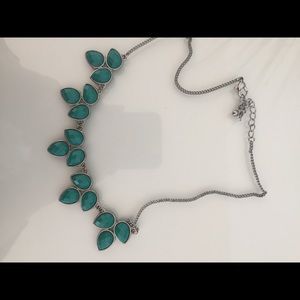 Green statement necklace
